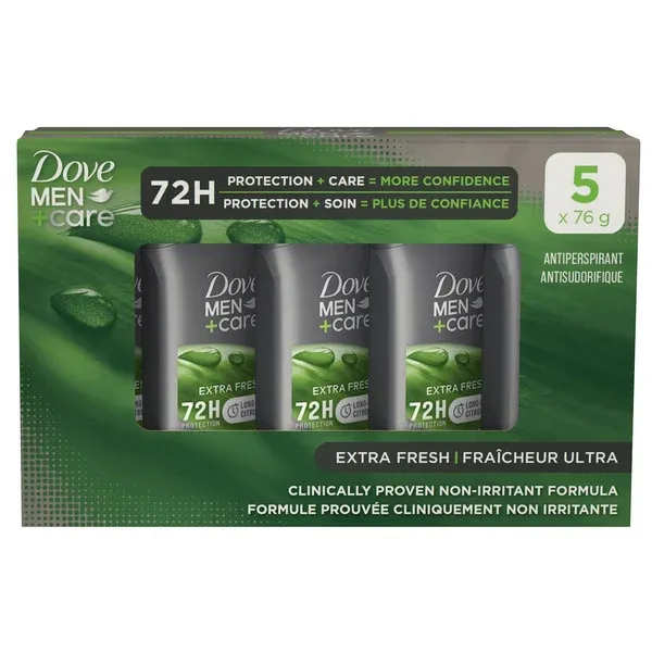 Dove Antiperspirant Deodorant for Men 5 x 76 g