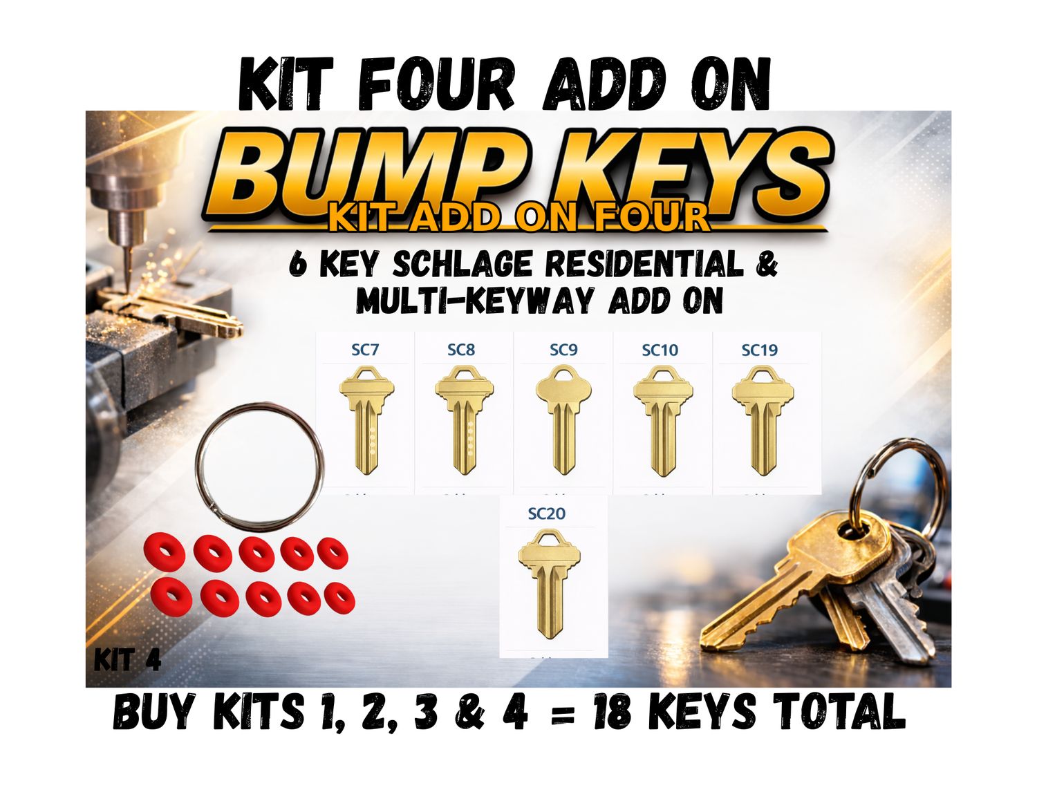 ​4️⃣Schlage Multi-Keyway Bump Key Add On