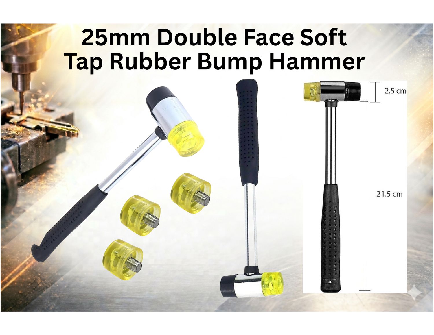 25mm Double Face Soft Tap Bump Hammer