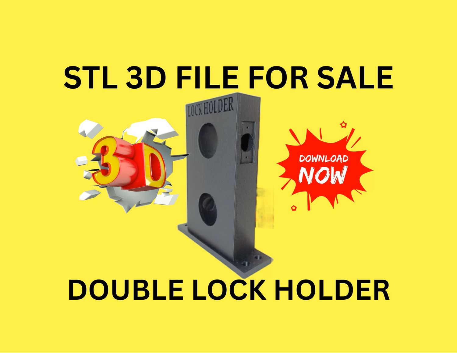 Locksport - 3D Printed Double Lock Holder STL File