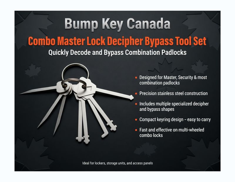 8 Piece Warded Lock, Skeleton Key &amp; Bypass Picks
