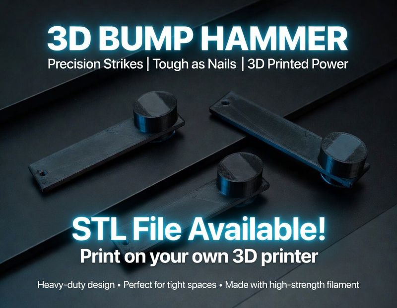 3D Bump Hammer - STL 3D Print File