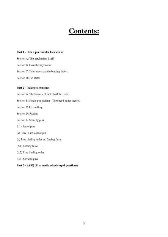 Lock Picking: Detail Overkill  - Free Book