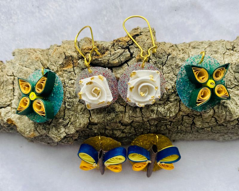 Quilling Love Earrings