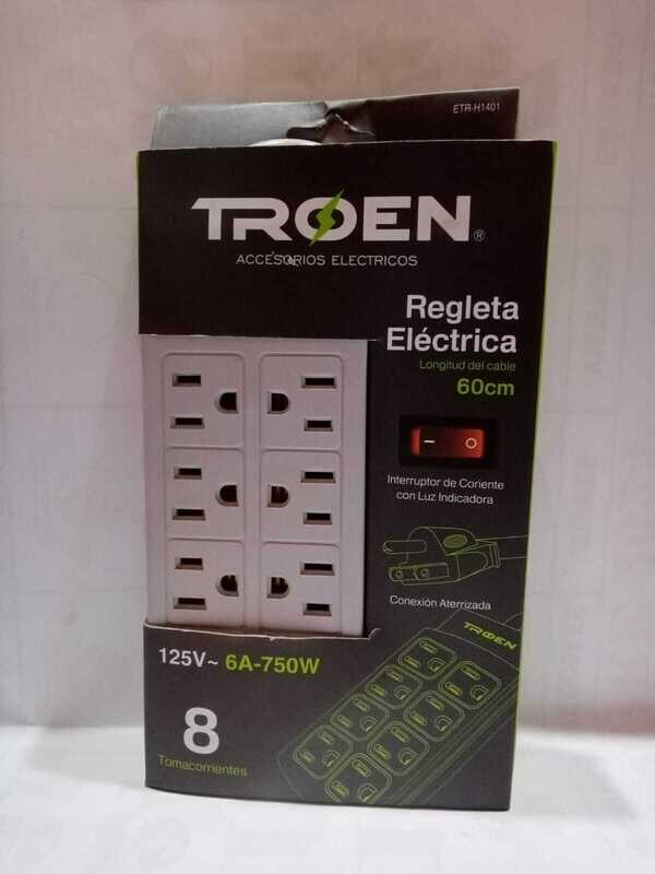 Regleta 8 contactos Troen