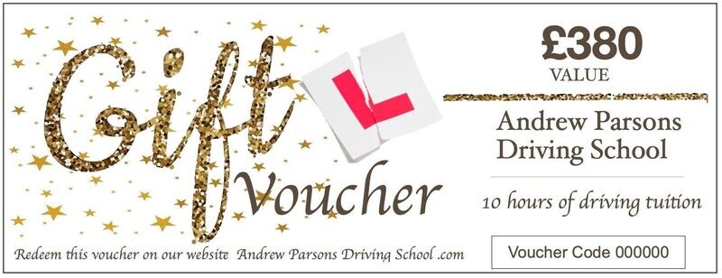 Gift voucher 10 hours block booking