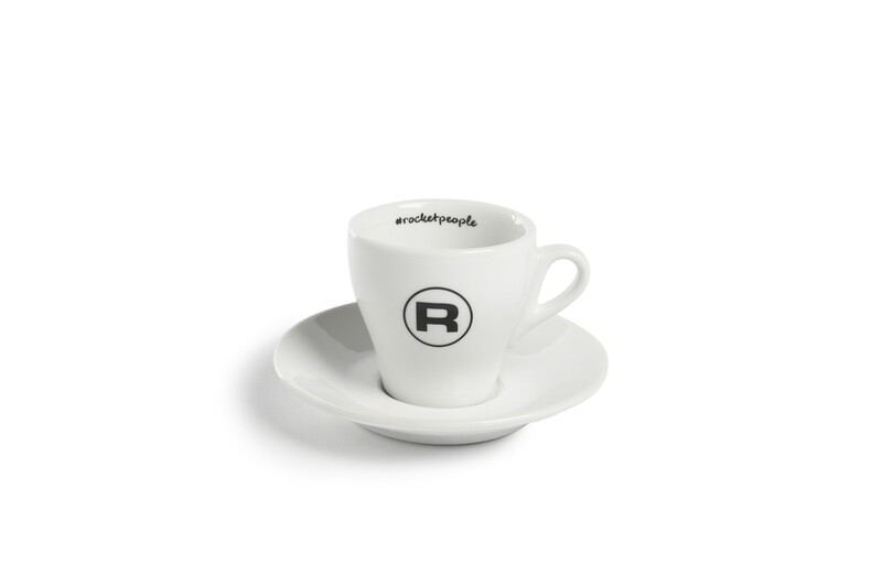 Rocket - Tazas de Flat White Blanco