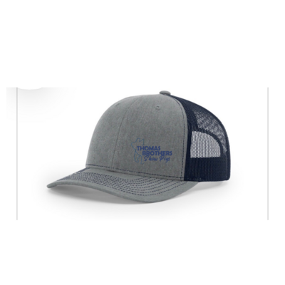 Hat Grey and Navy with Small Logo