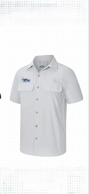 Short Sleeve Button Up Fishing Style Vented Shirt