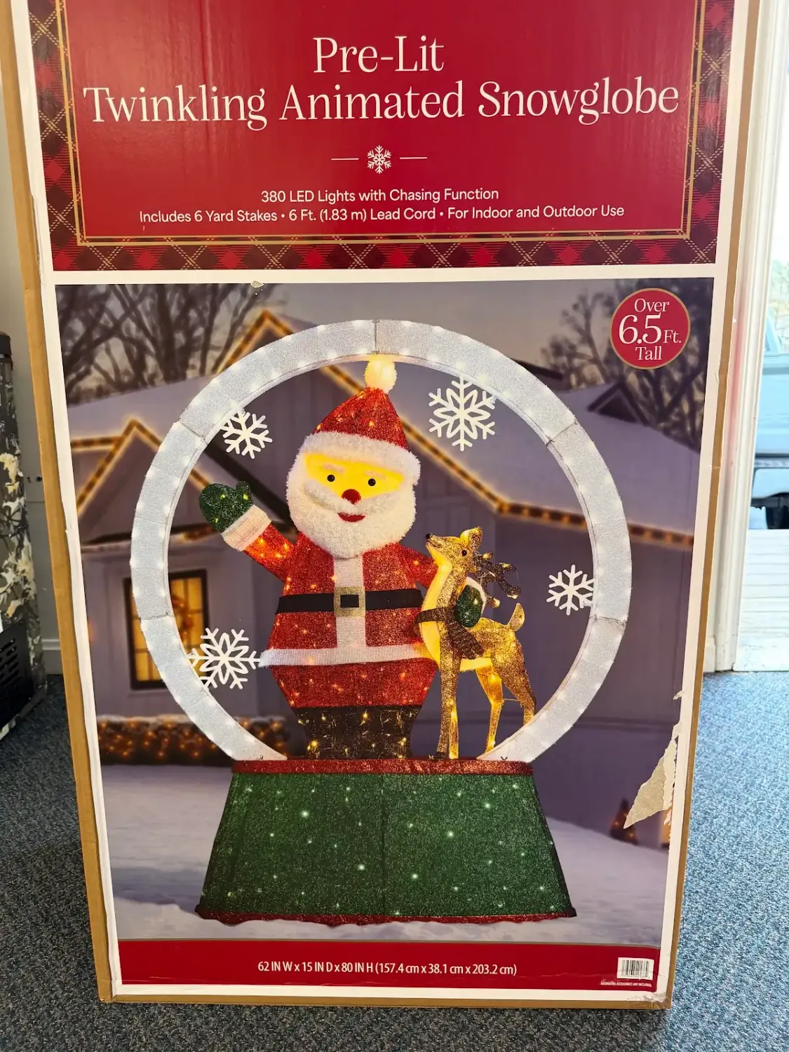 TWINKLING SNOWGLOBE 6.5 FOOT