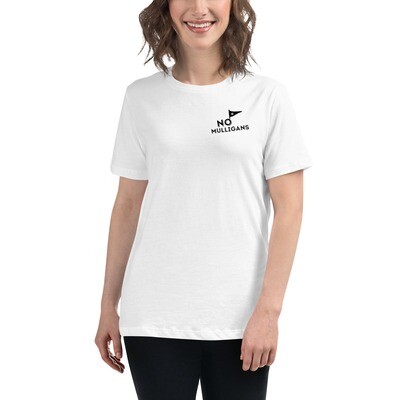 Women&#39;s &quot;No Mulligans&quot; Relaxed Heather and White Ts 