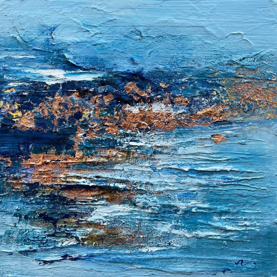 Shimmering Sunset II; Blue Haze