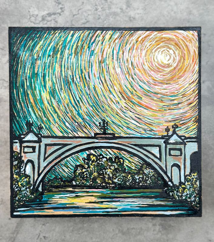 'The calm above Grosvenor Bridge' - Chester