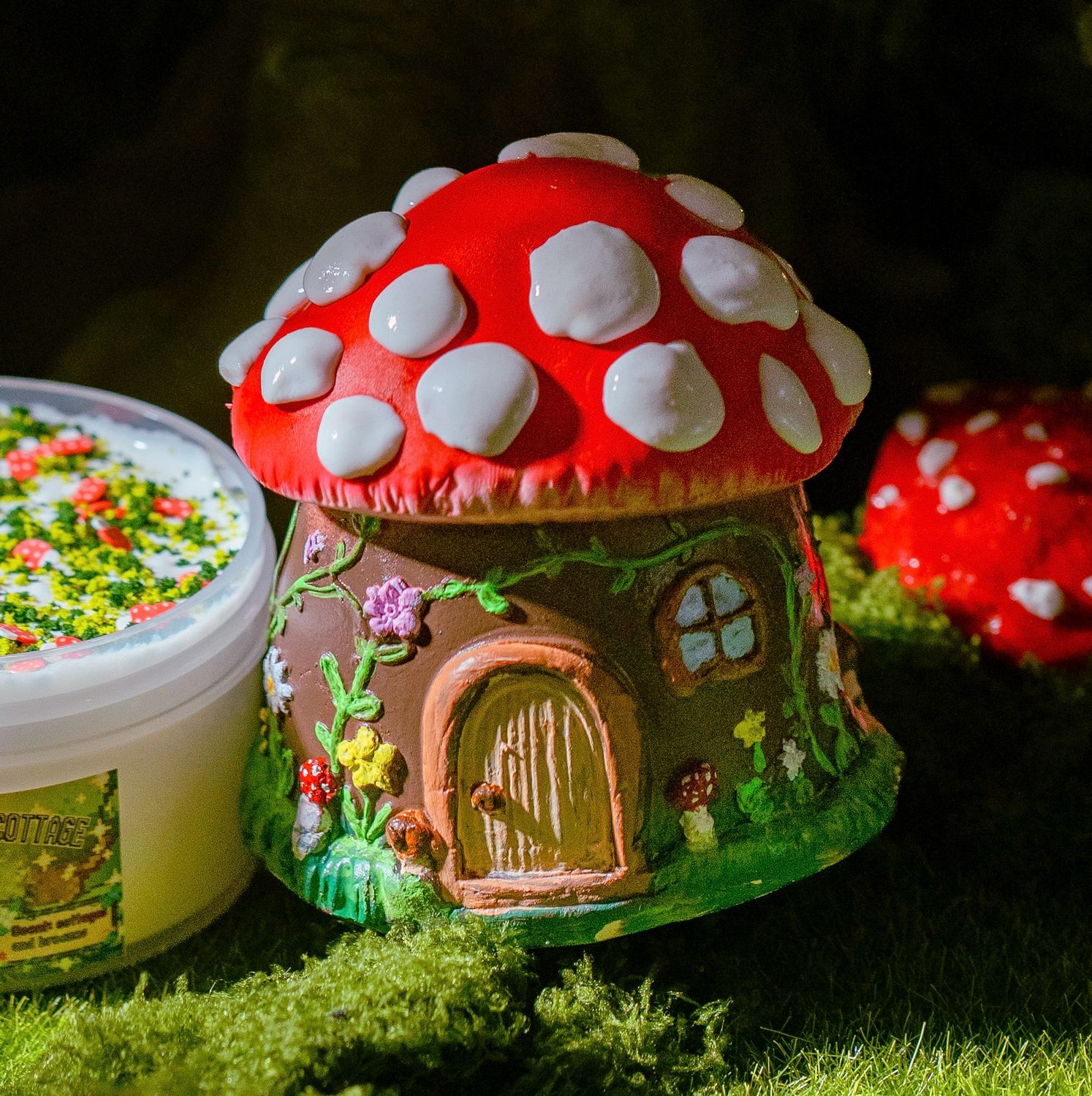 Mushroom Cottage Clay Piece