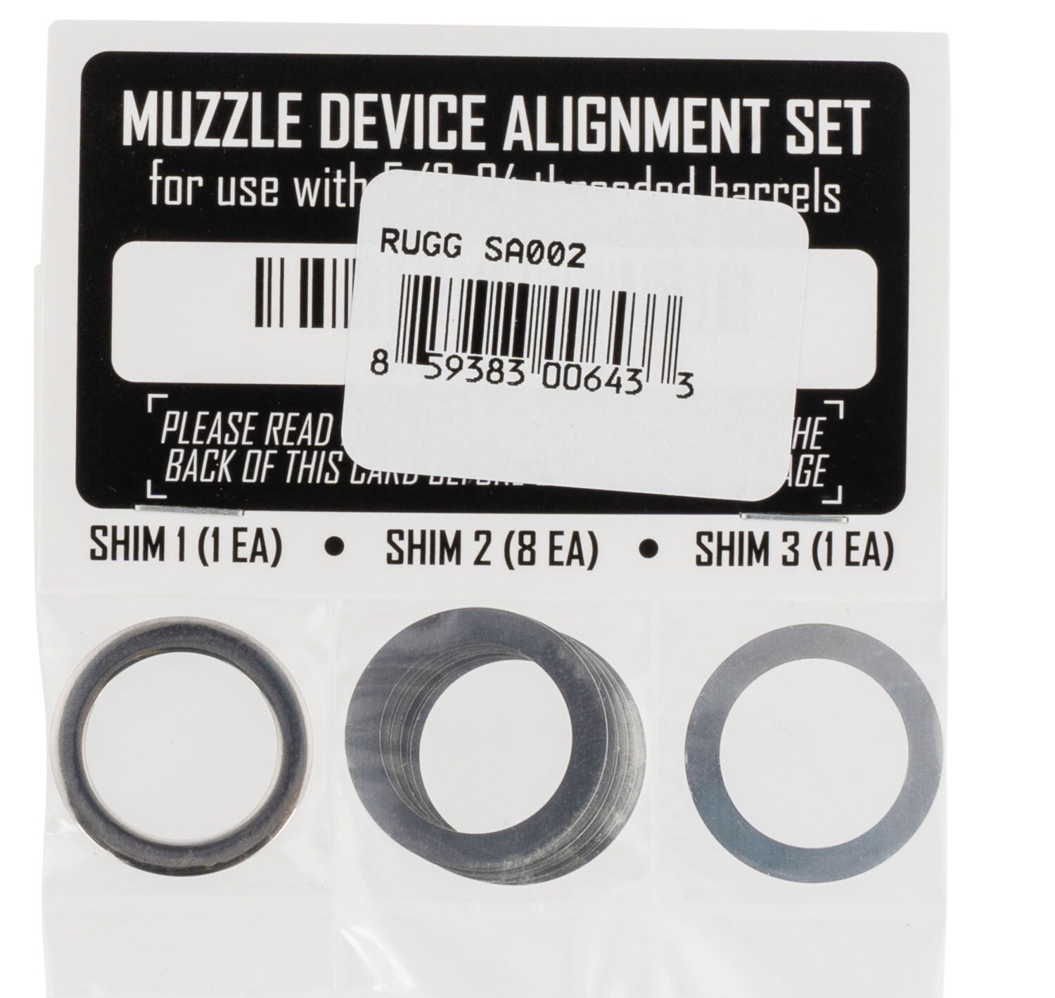 Rugged Suppressors Shim Kit 5/8x24