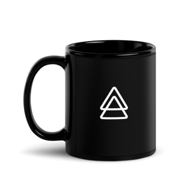 Grace Defines Black Glossy Mug