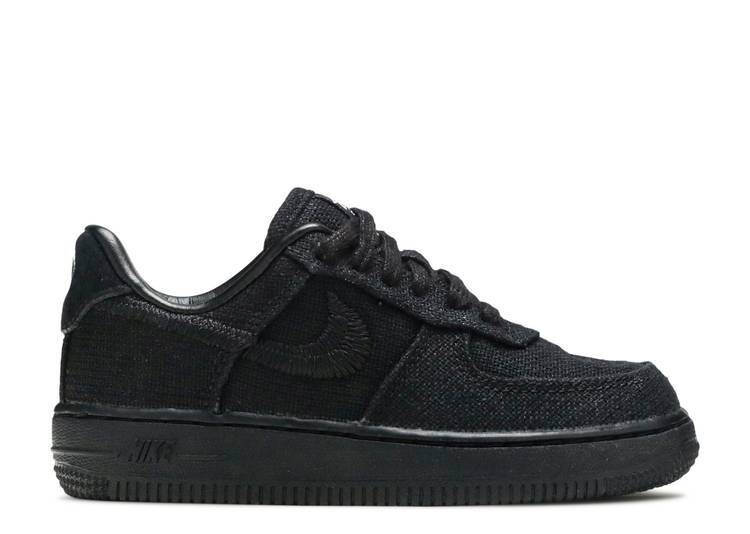 Nike Stussy x Air Force 1 Low 'Black' DD1578-001 Preschool