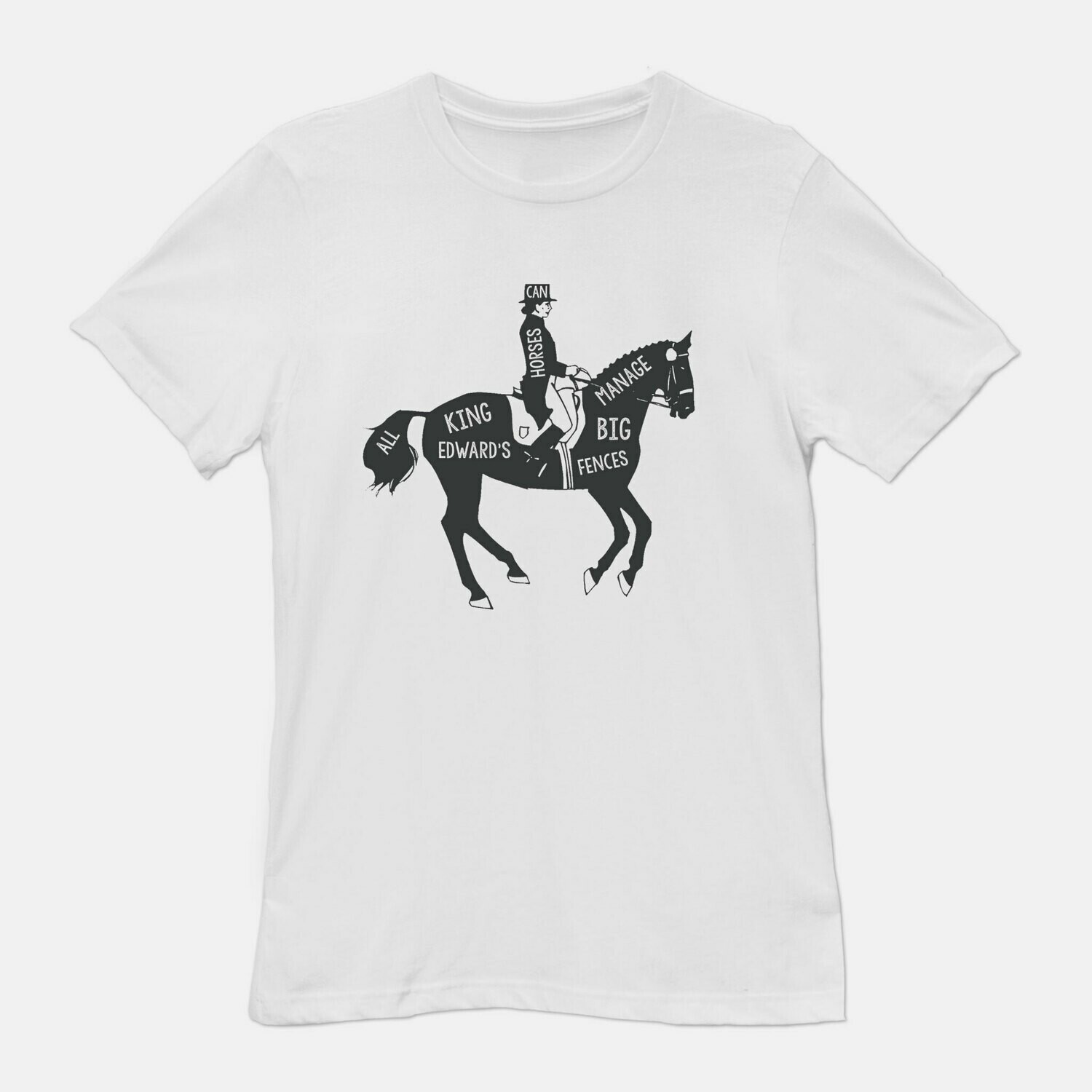 Dressage All King Edward&#39;s Horses Tee, Shirt Color: White