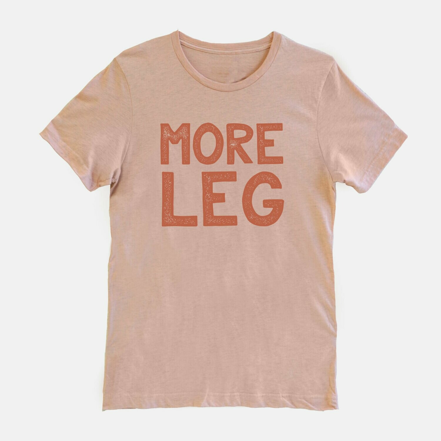 More Leg Equestrian Horse T-shirt Tee, Shirt Color: Peach Heather