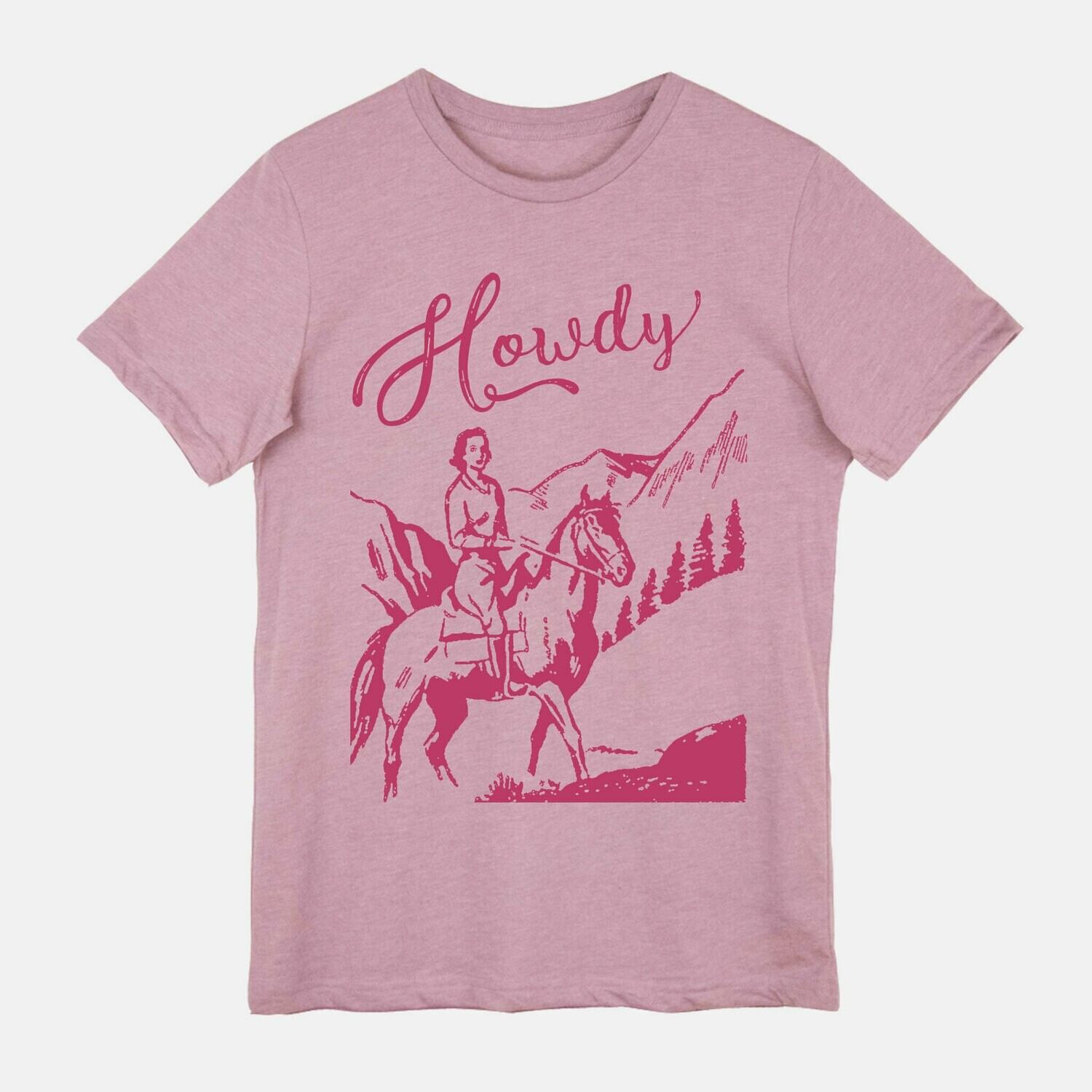 Howdy Cowgirl Rodeo Equestrian Horse T-shirt Tee