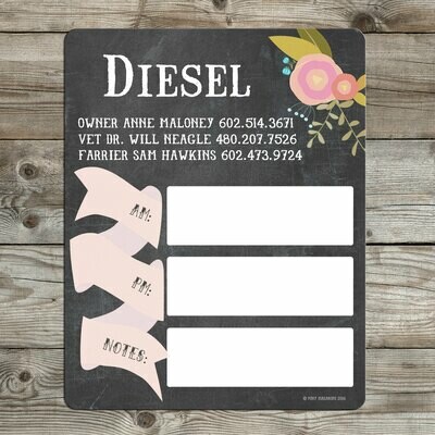 Stall Signs with Memo Areas