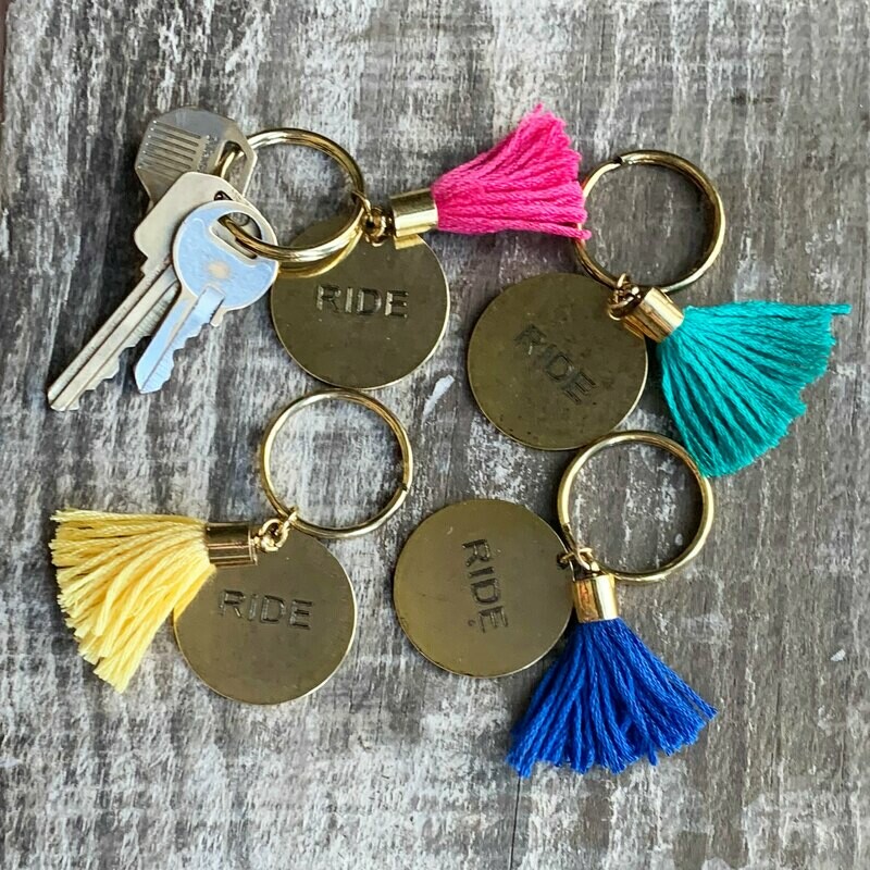 RIDE Equestrian Tassel Keyring