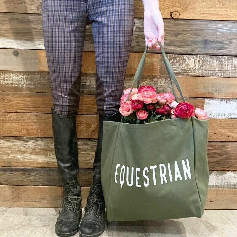 Equestrian Canvas Tote Bag