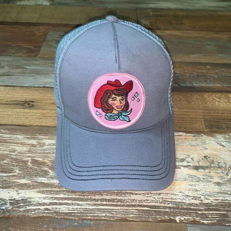 Gray Cowgirl Trucker Hat - Auburn