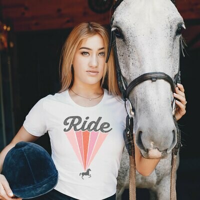 Retro Ride Horse T-shirt Tee