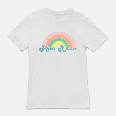 Rainbow Heels Down Horse T-shirt Tee