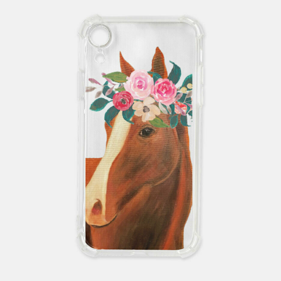 Harley Horse Floral Clear Cell Phone Cover Case