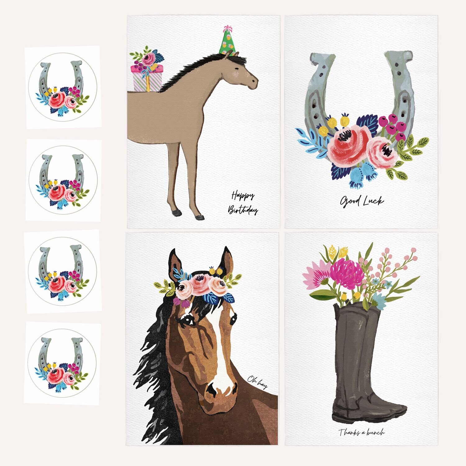 Set of 4 Barn Friend Cards