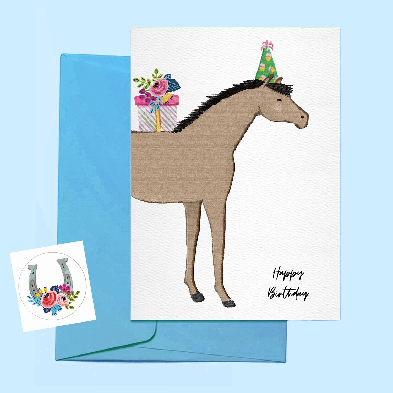 Horse Happy Birthday Card