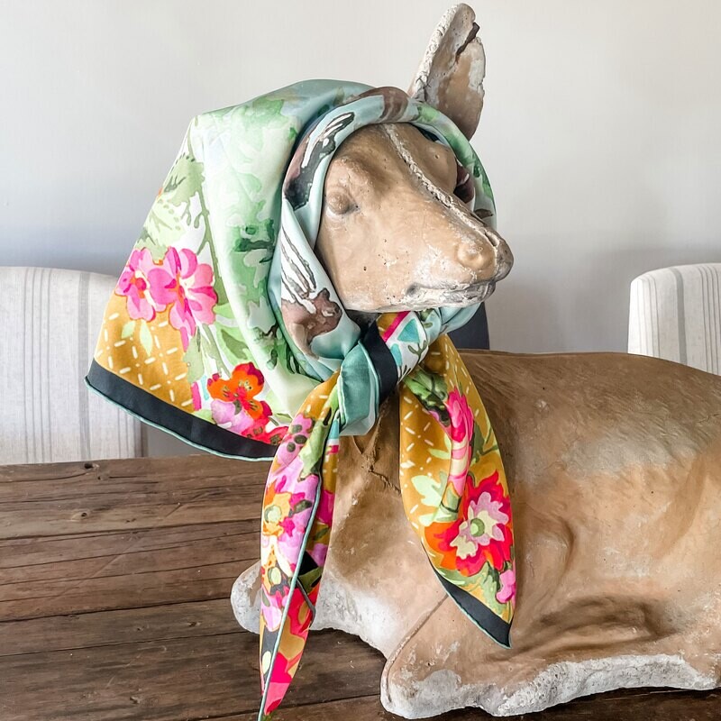 Tally Ho 2 Sided Silk Scarf