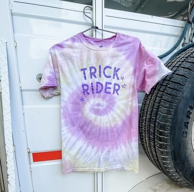 Trick Rider Tie dye Tee in Pink Banana Trick Rider Tie dye Tee in Pink Banana