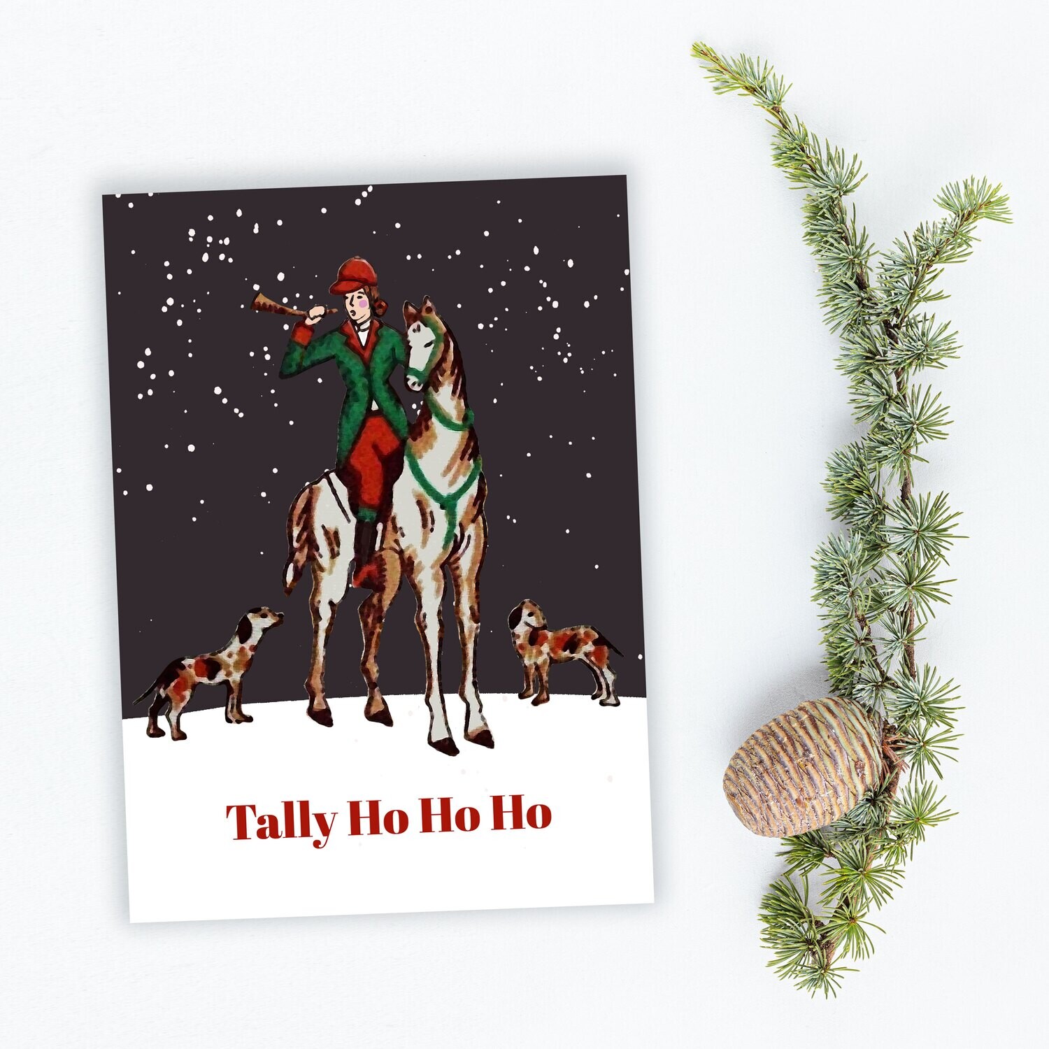 Tally Ho Ho Ho Holiday Cards