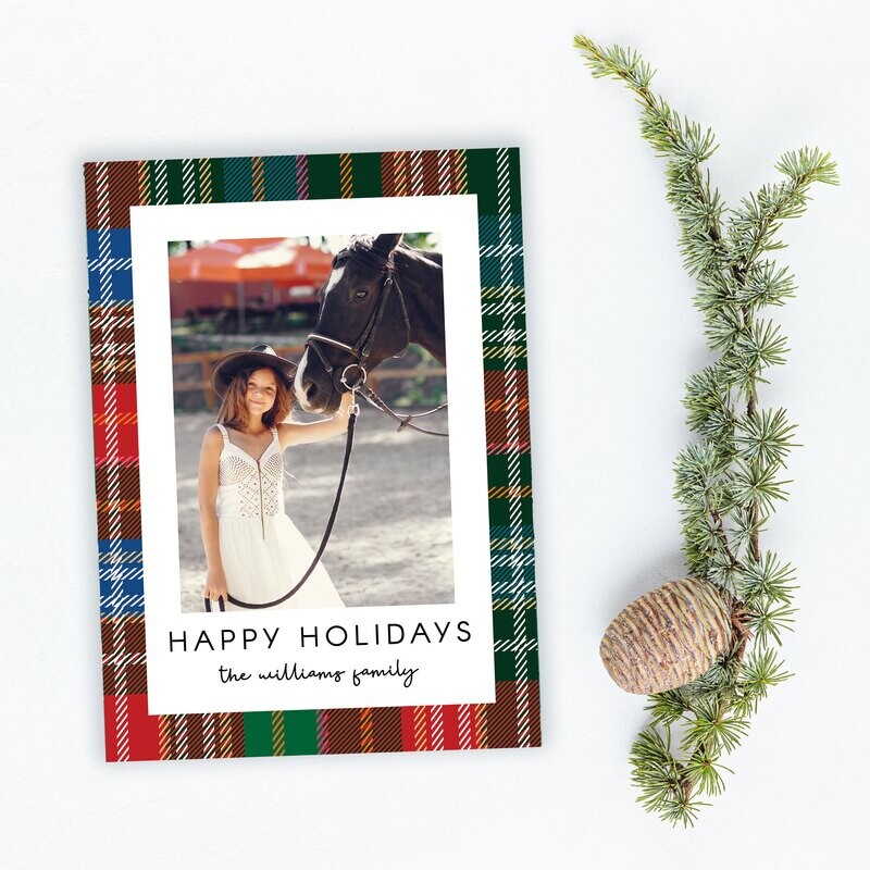 Plaid Photo Holiday Cards