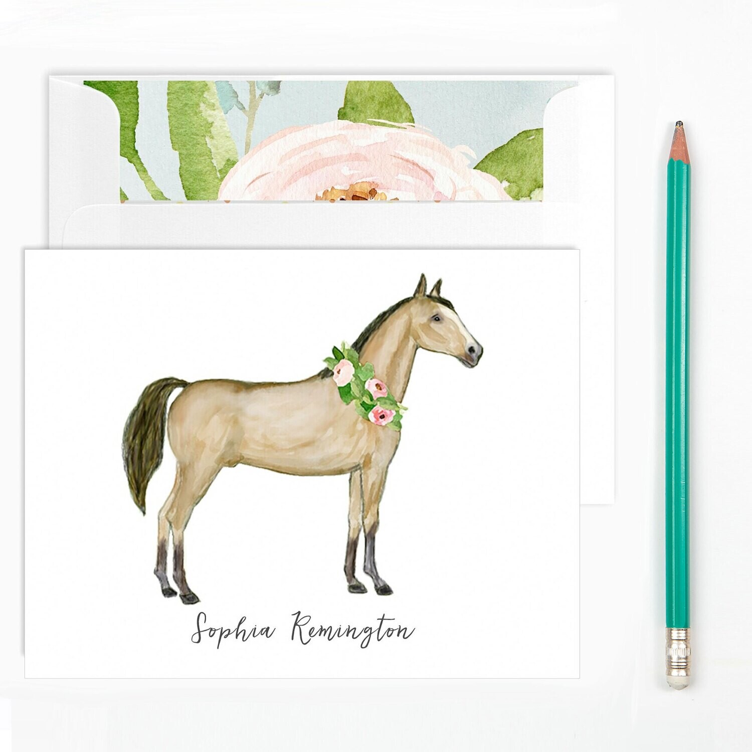 Watercolor Horse Folded Note Cards