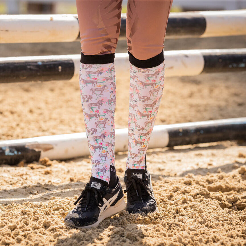 Pony Macaroni X Dreamers & Schemers Vintage Floral Horse Socks