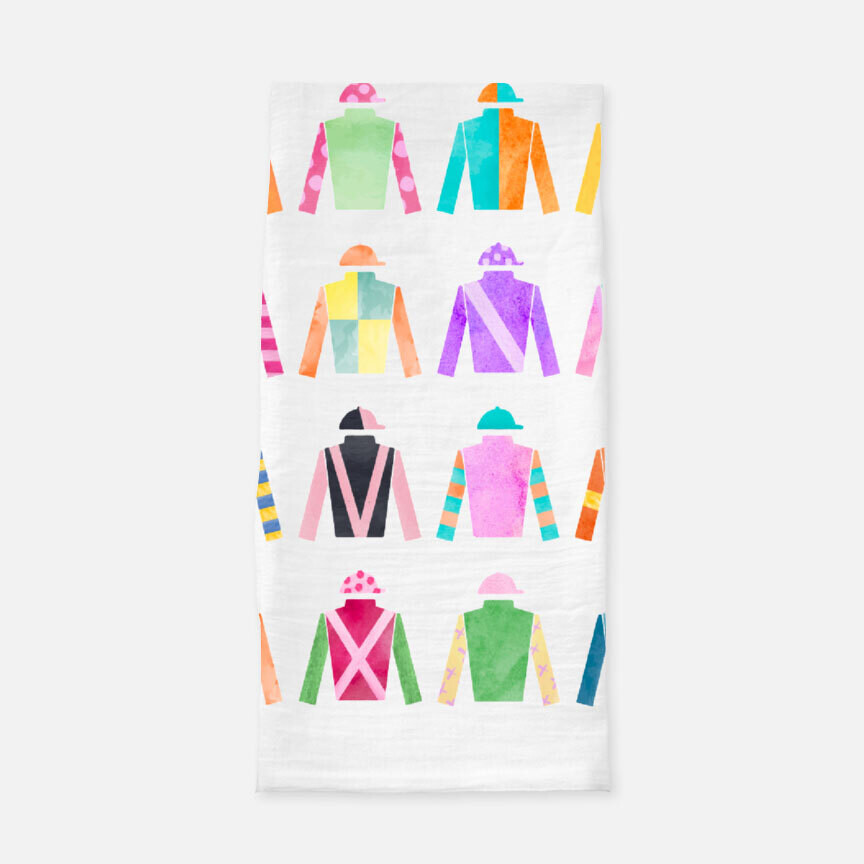 Jockey Silks Horse racing Tea Towel