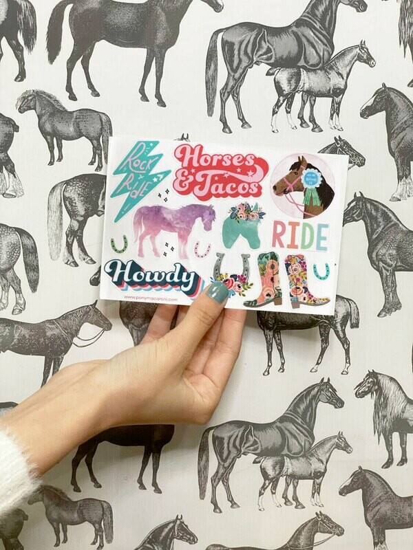 Pony Macaroni Sticker Sheet