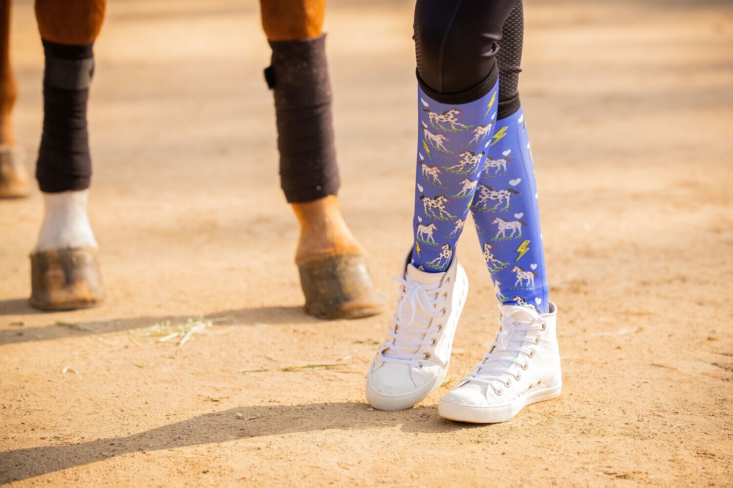 Pony Macaroni X Dreamers & Schemers Charlie Roller Skate Horse Socks