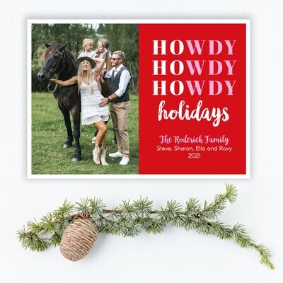 Ho Ho Howdy Photo Holiday Cards