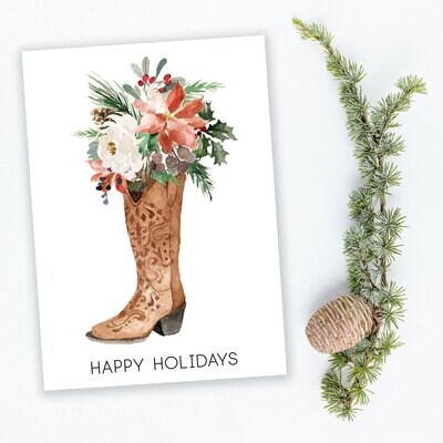 Western Cowboy Boot Holiday Cards