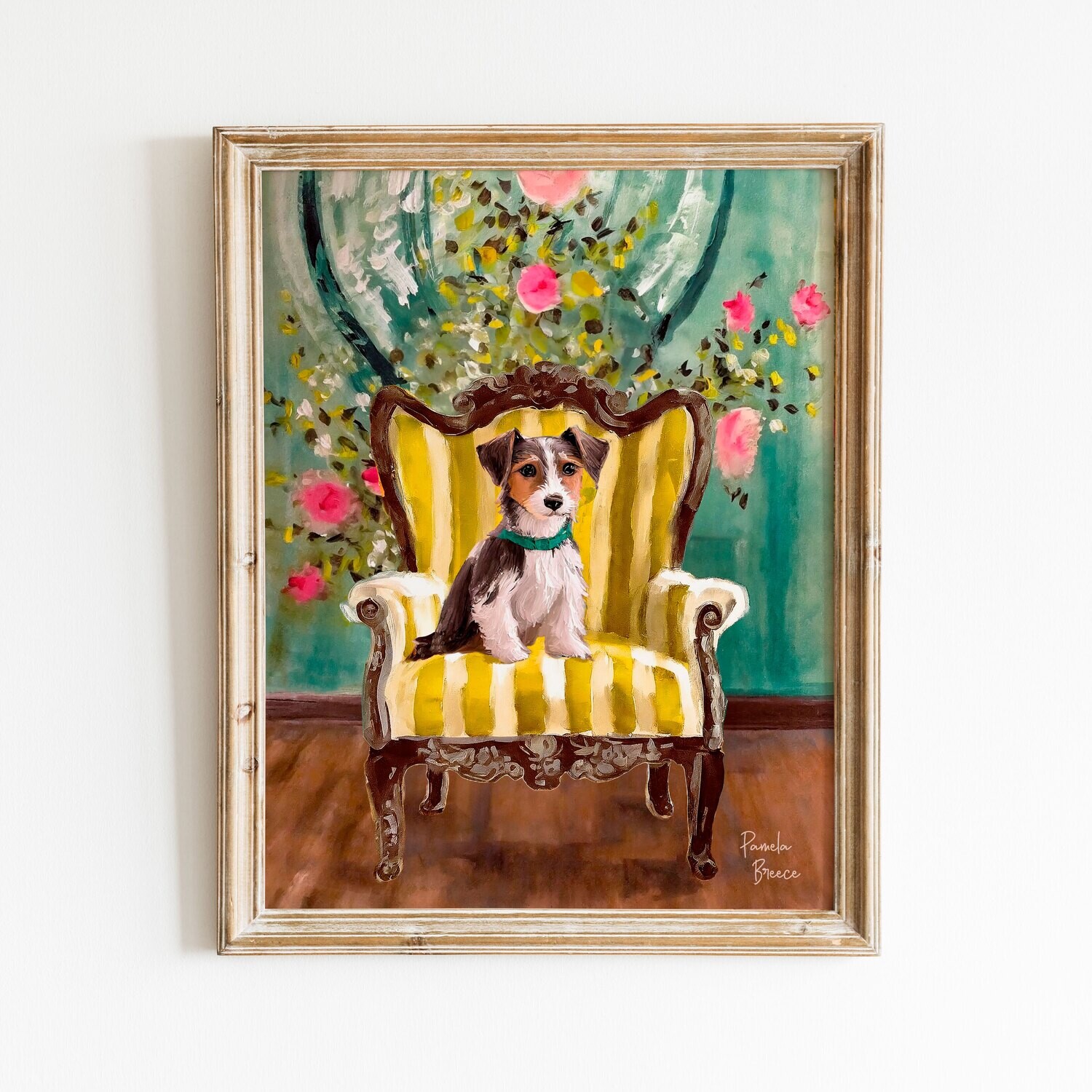 Terrier Dog on a Chair