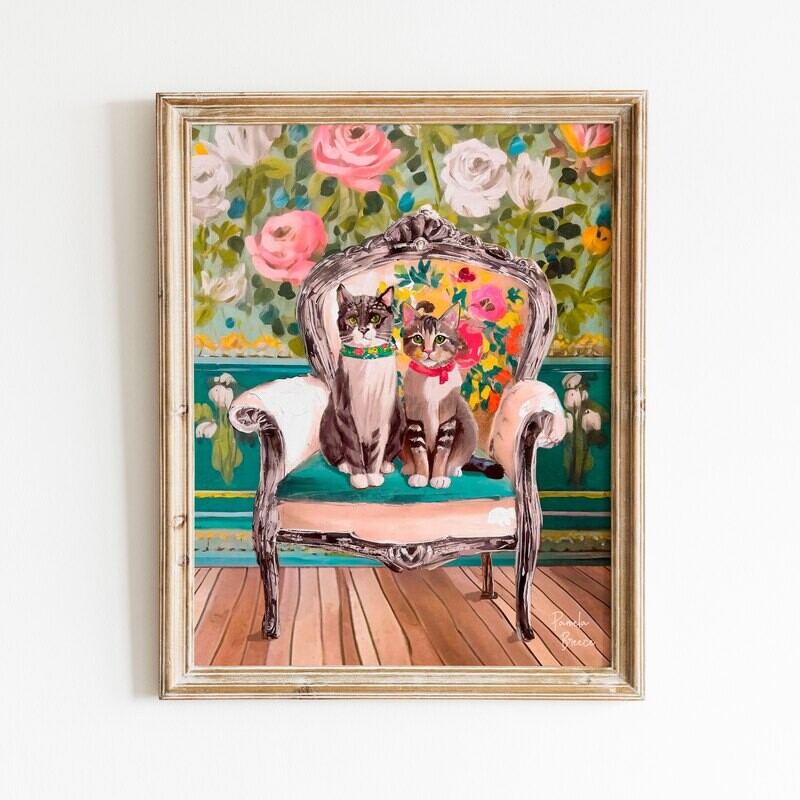 Two Cats on a Chair