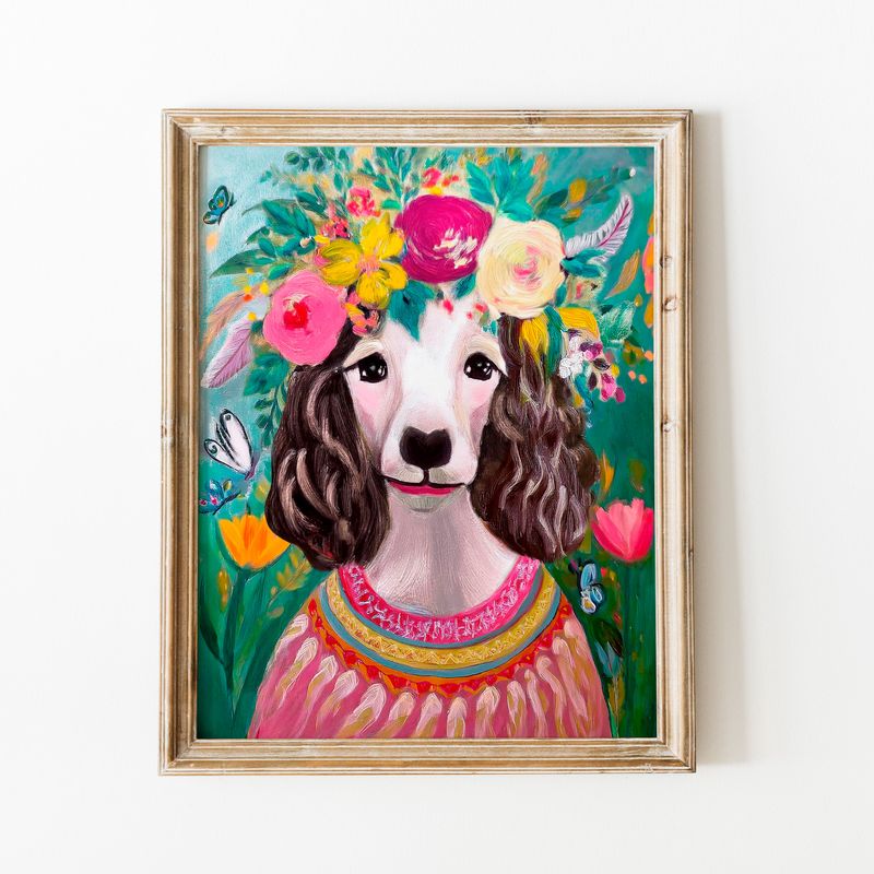 Dog with Flower Crown II