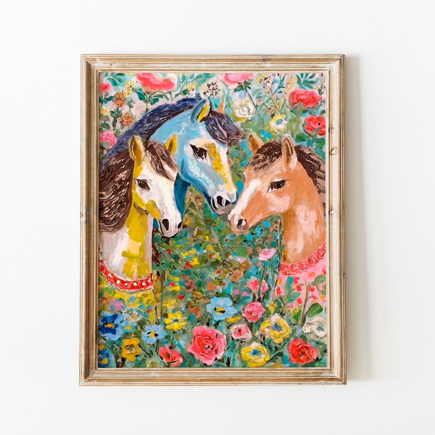 Three Ponies in the Garden