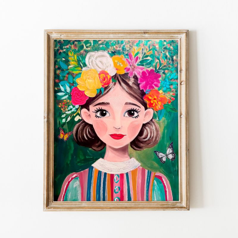 Girl with Flower Crown IV