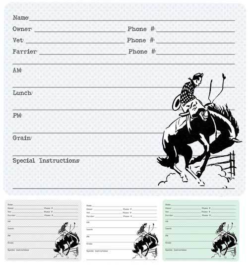 Rodeo Cowboy Stall Sign